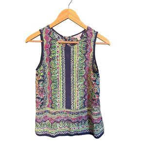 Lilly Pulitzer Womens Silk Sleeveless Top Size S‎ Floral Pattern